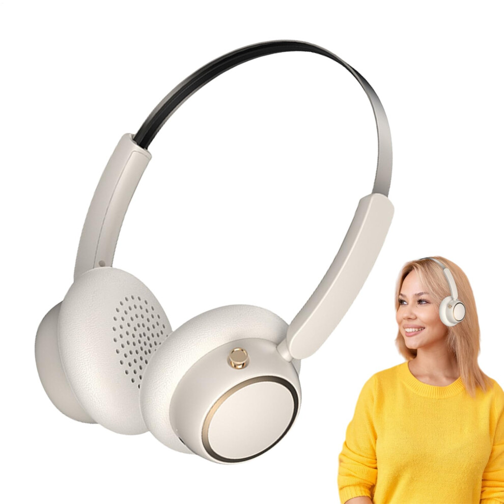 Music Listening Headset Overear Noisecanceling Headphones Allday Comfort Gaming Headset Beige 9189345451485