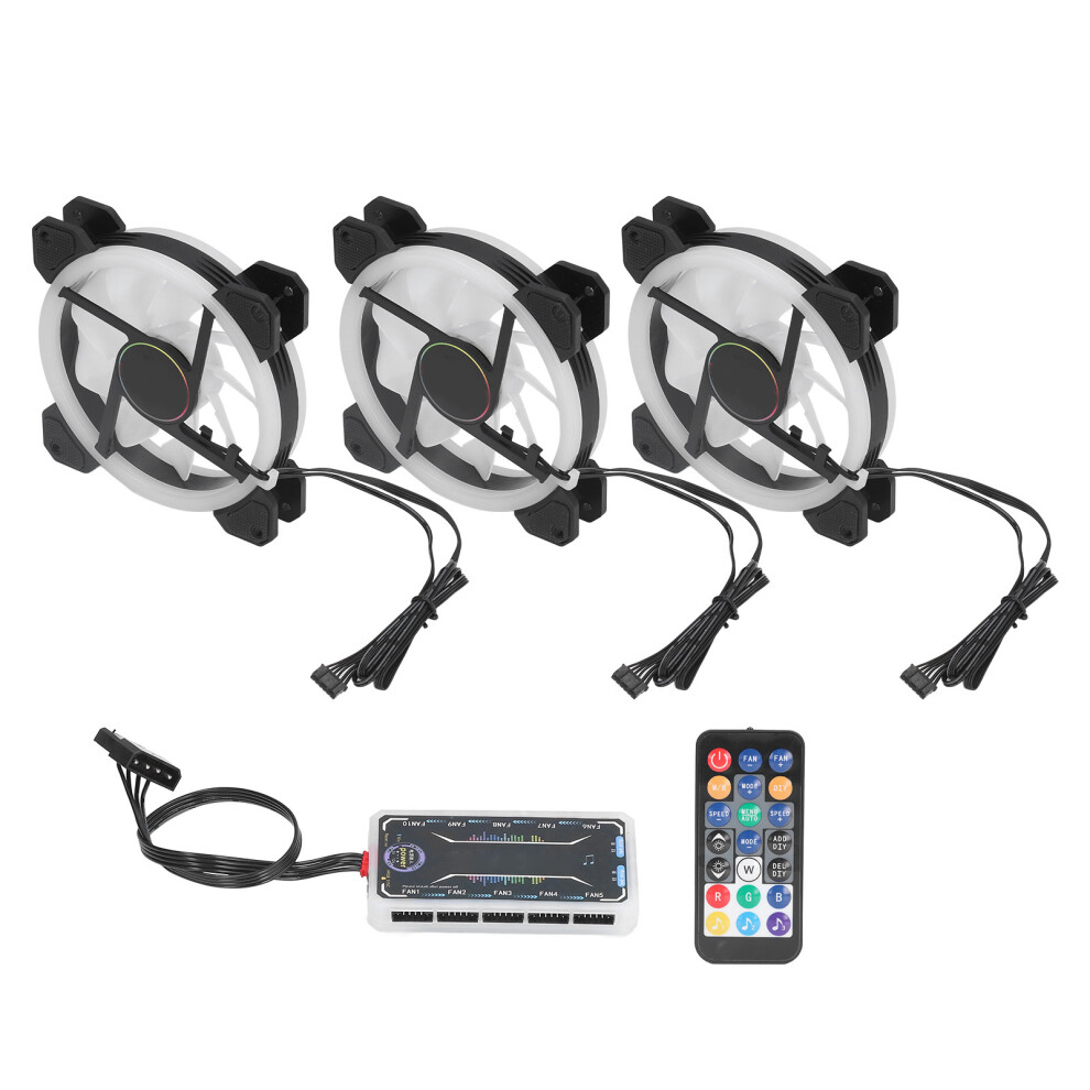 3Pcs 120Mm Rgb Case Fans, Quiet, Multiple Modes, Shockproof Design Light 5071374567661