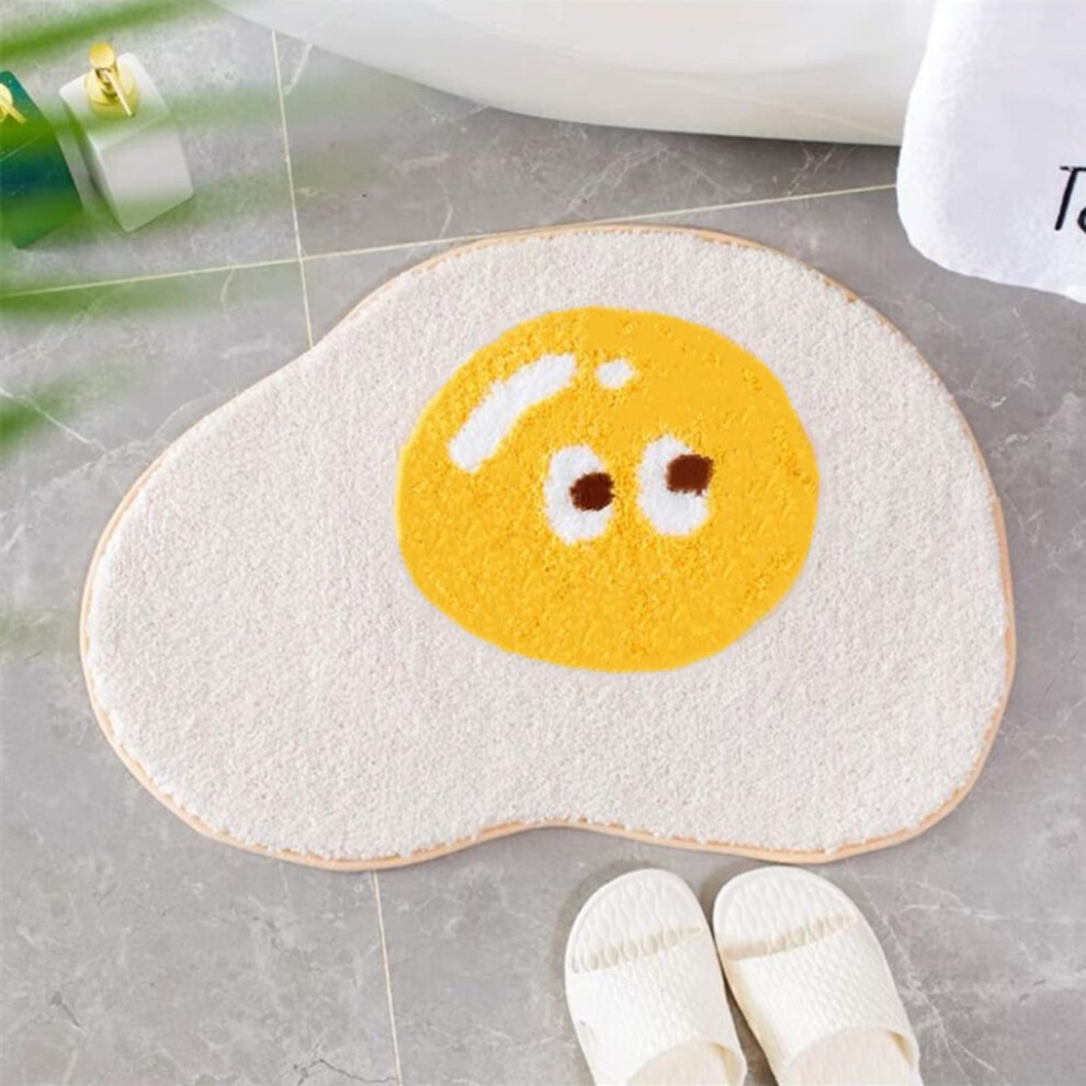 Rugs for Bedroom Non Slip Poached Egg Area Rug 120x160cm Kids Room Cartoon Soft Plush Carpet For Nursery Living Room