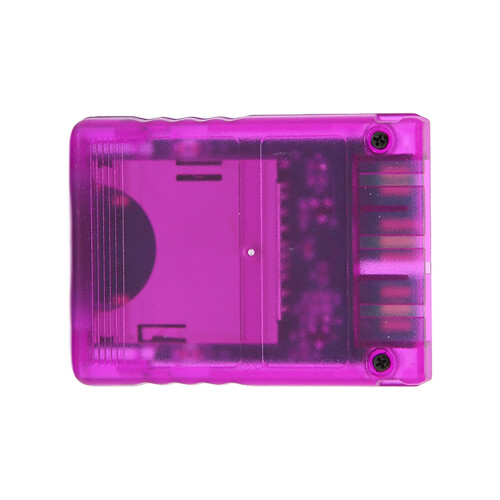 Purple PS2 Game Console Storage Card Reader: Transparent & User-Friendly 2