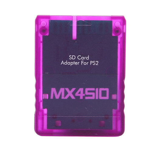 Purple PS2 Game Console Storage Card Reader: Transparent & User-Friendly 1