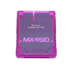 Purple PS2 Game Console Storage Card Reader: Transparent & User-Friendly