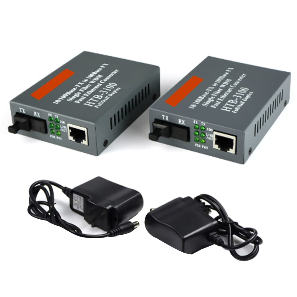 Ethernet Fiber Optical Media Converter Pair 10/100M Sc To Rj45 Fiber Optic Transceiver 25Km 9347817736007