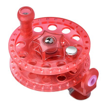 Reel Fishing Reel 6cm Diameter Lightweight For Freshwater VGroove Spool PP Material Red