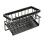 Kitchen Sink Organizer with Efficient Drainage, Multifunctional Sponge and Brush Holder, Black 1