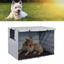 Wasserdichte Hundebox-Abdeckung 63,5x50,8x48cm Sonnenschutz Grau