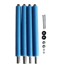 Trampoline Replacement Poles 1.96m Steel with Foam Padding for Child Safety Protection