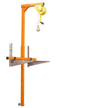 33FT Ropes Air Conditioning Installation Lifting Tool With Hand Winch And Folding Bracket, Manual Crane Tool, 330 Lbs