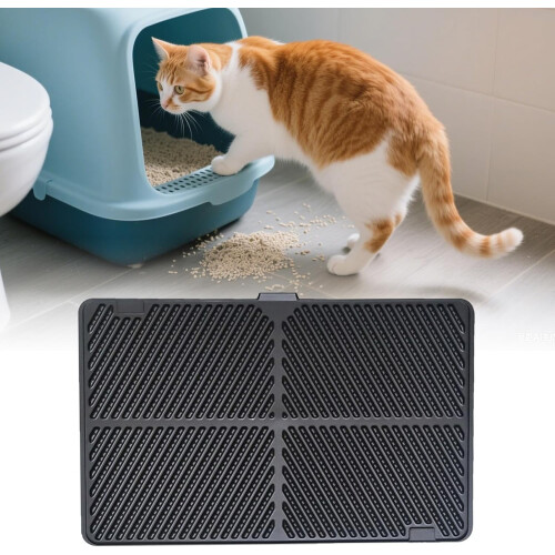 Extra Large Waterproof Cat Litter Mat with NonSlip Base, Foldable Easy Clean for Indoor Use 1