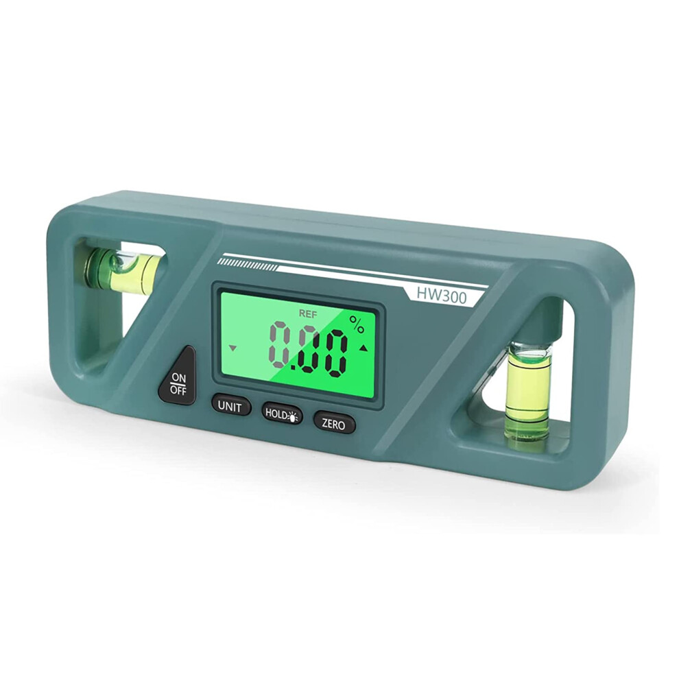 Digital Spirit Level Protractor And Angle Finder Ruler Backlit Lcd 2 Measuring Modes Inclinometer Green 11.5 X 4.2 Cm 9347817270310