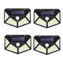 Outdoor Solar Lights, 100 LED Motion Sensor for Driveways Gardens, 270 Degree Angle Easy Installation Green Energy, IP65 Waterproof 3 Lighting Modes