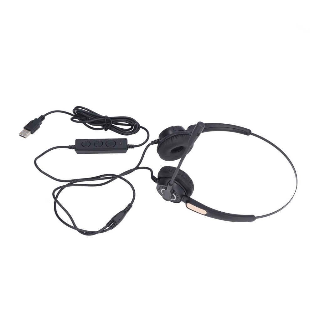Wired Usb Telephone Headset, Noise Reduction, Adjustable Volume, For Online Classes 3481374578215