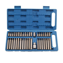 Impact Socket Set 40Pcs, 1/2In Drive 3/8In Drive, Hex Torx XZN Spline Star, Metric Sockets, Ratchet Driver