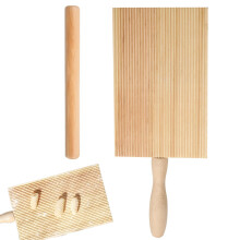 Gnocchi Board Wooden Pasta Paddle 8.5 X 13.5 Cm Includes Stick Spaghetti Maker Tool Noodles