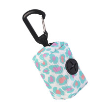 Dog Poop Holder Multifunctional Portable Pet Waste Bag Carrier Refillable Poop Bags Roll Holder With Carabiner Clip Blue