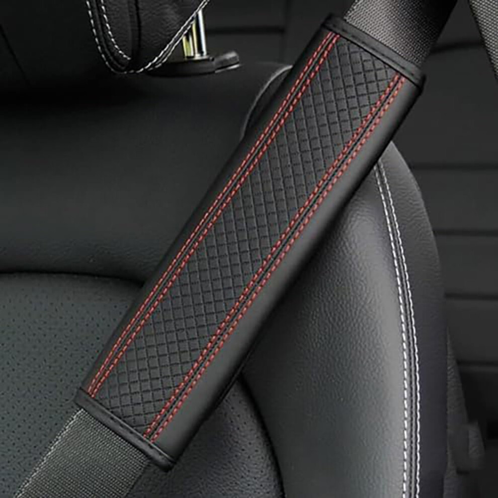 2Pcs Leather Seat Belt Covers For Vw Touran 20062015, Soft Shoulder Protection Cushion Pads 9382693296009