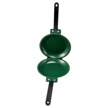 PoêLe à Frire, PoêLe à Frire Double Face AntiadhéSive Flip Pliante PoêLe à Frire Barbecue Stable et Durable Outil de Cuisson pour la Cuisine à