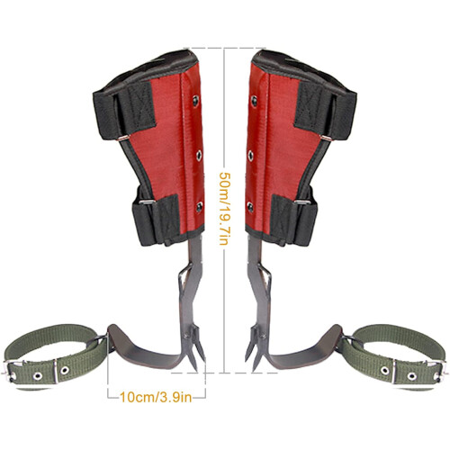 Tree Climbing Spikes Set Adjustable With Straps And Gloves For Tree Work 2 Gears 1