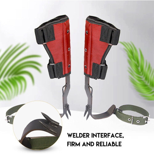 Tree Climbing Spikes Set Adjustable With Straps And Gloves For Tree Work 2 Gears 2
