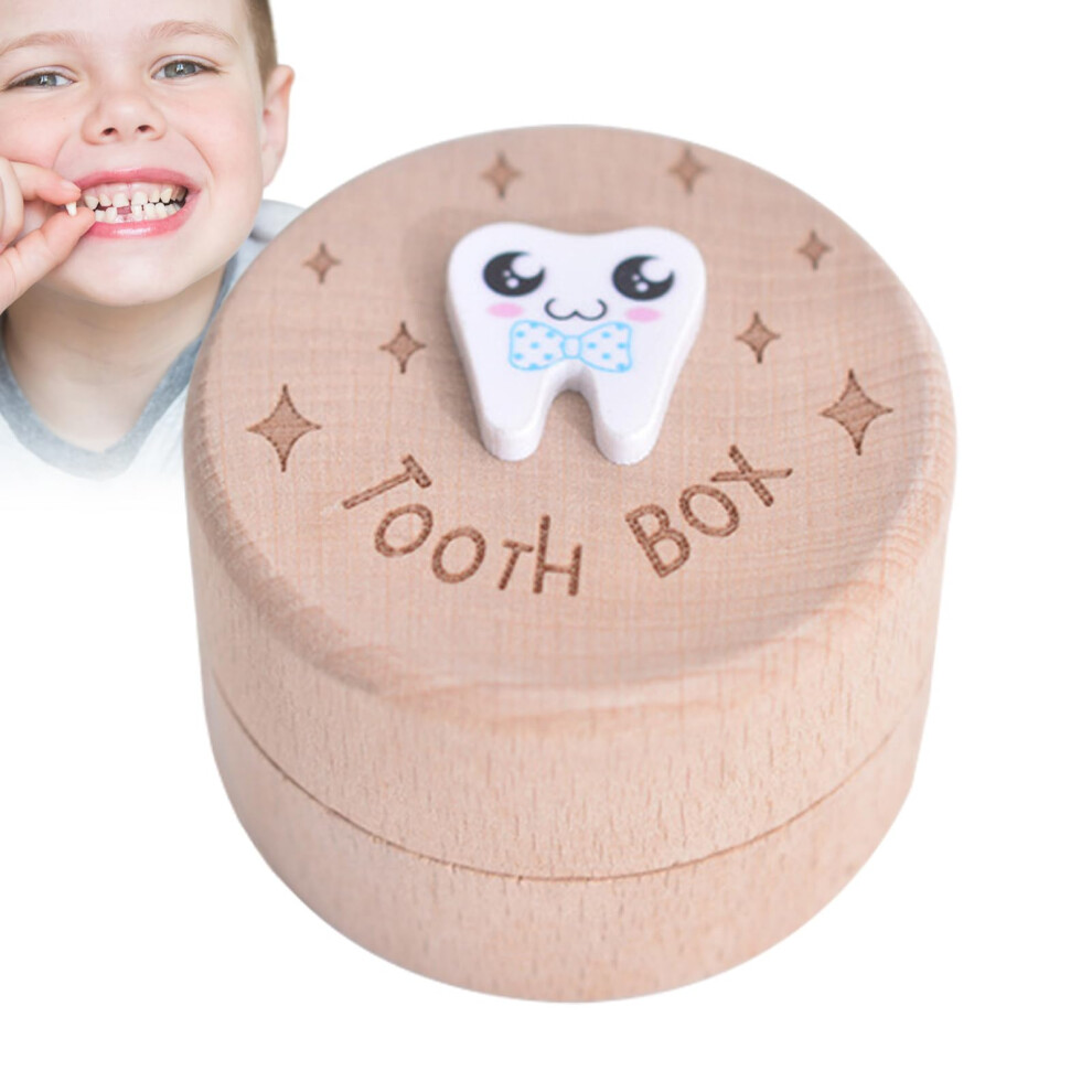 Baby Tooth Box Wooden Memory Keepsake 1.97 x 1.97 x 1.38 In, Hair And Teeth Collection, Kids Organizer, Nursery Decor