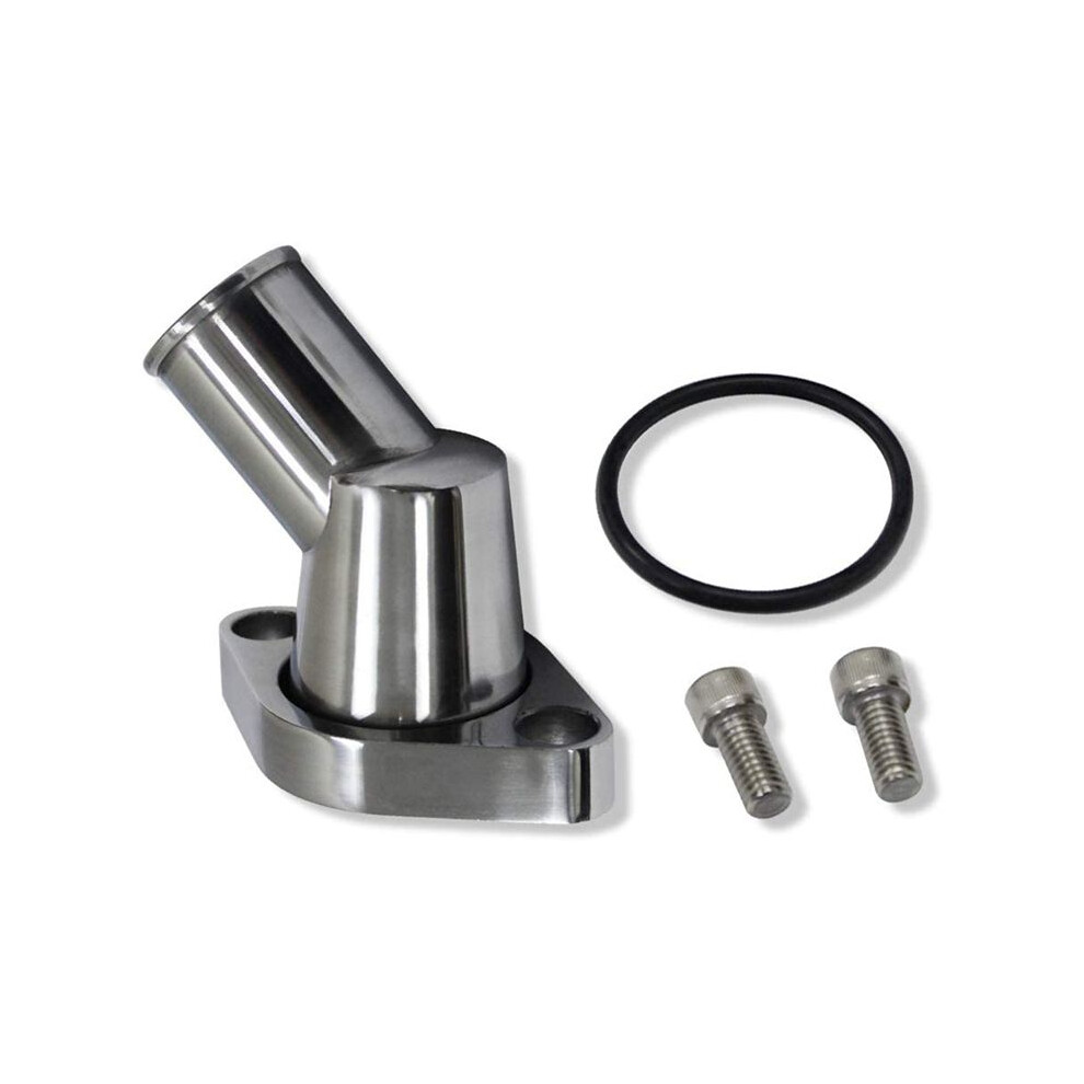 Sbc Bbc 45 Swivel Polished Water Neck Thermostat Housing For Chevy 327 350 396 454 502 Silver 6031992332668