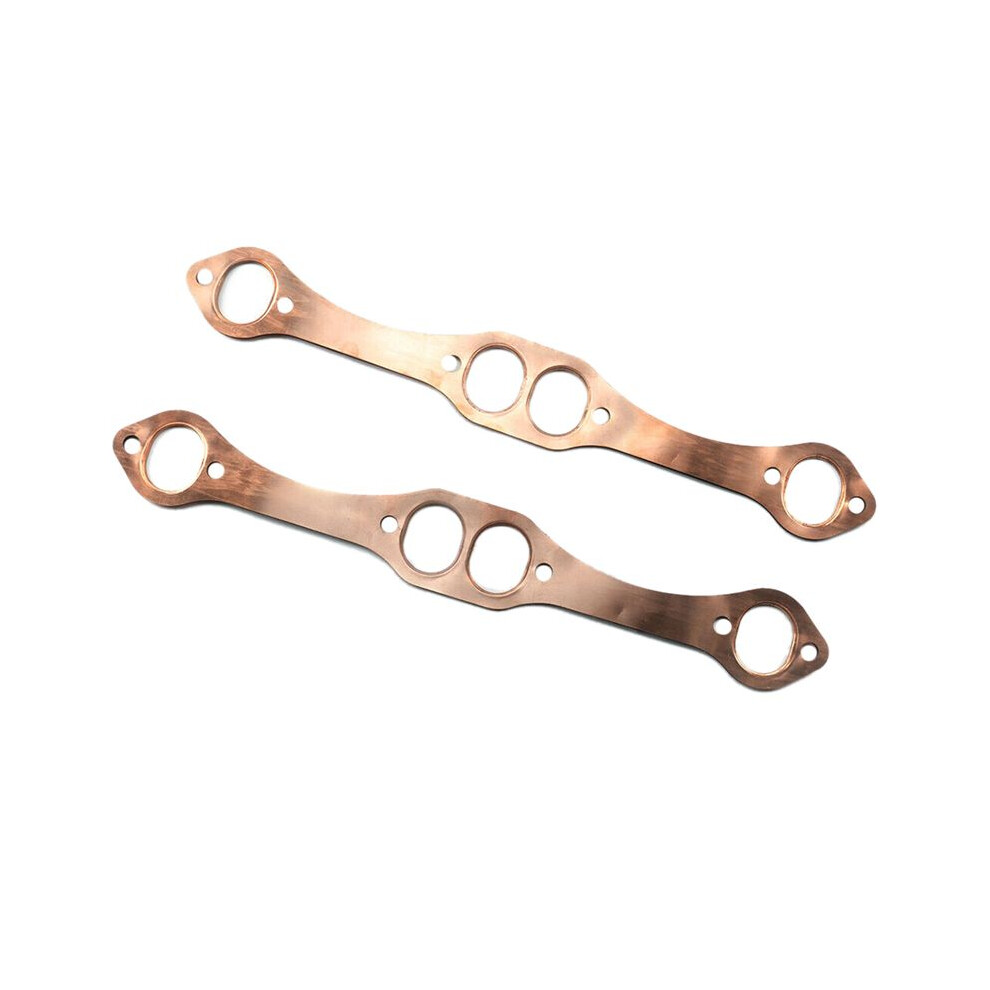 Car Oval Port Copper Exhaust Pipe Gaskets Ph306 For Chevy Sbc 327 305 383 Engines Gaskets 6033425544051