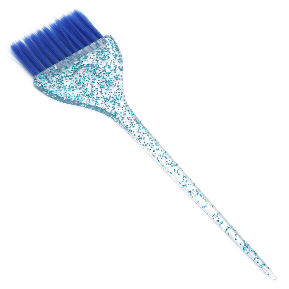 Blue Glitter Handle Hair Dye Brush ABS Hair Coloring Tool for Salons