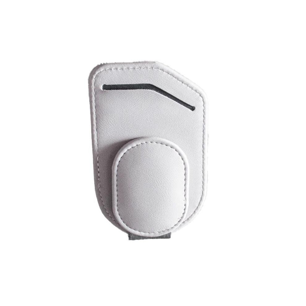 Car Sunglasses Holder Pu Leather Sun Visor Clip Universal Scratch Eyeglasses Organizer Grey 9189345453984