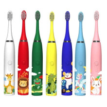 Kids Sonic Electric Toothbrush with Extra Soft Brush Heads and Multiple Speed Modes, Green