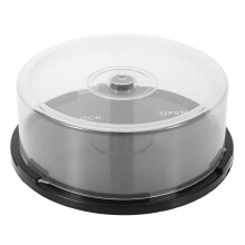 Clear Plastic CD Dvd Storage Bucket With Black Base Portable Lightweight Disc Case For CDs DVDs Bluray Home Office