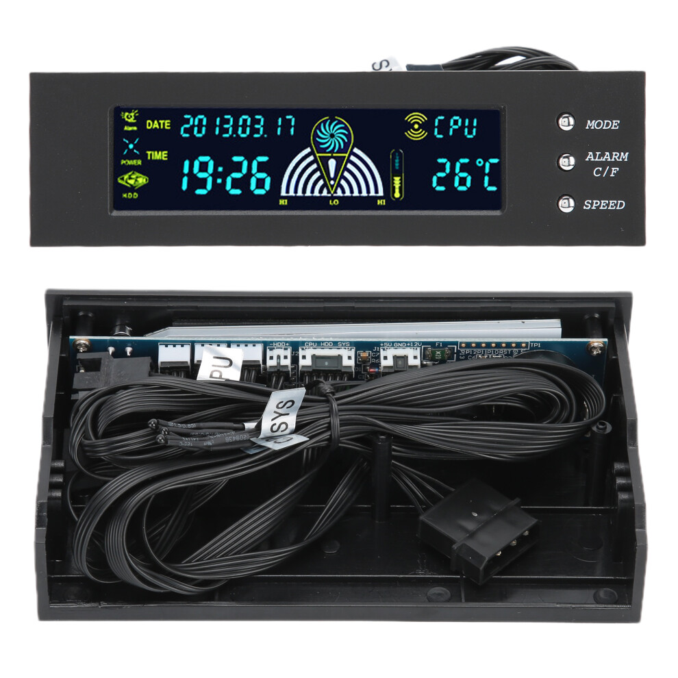 Contrã´Leur De Vitesse 3 Ventilateurs 5,25'' - ÃCran Lcd Stw-5023 8321379477258