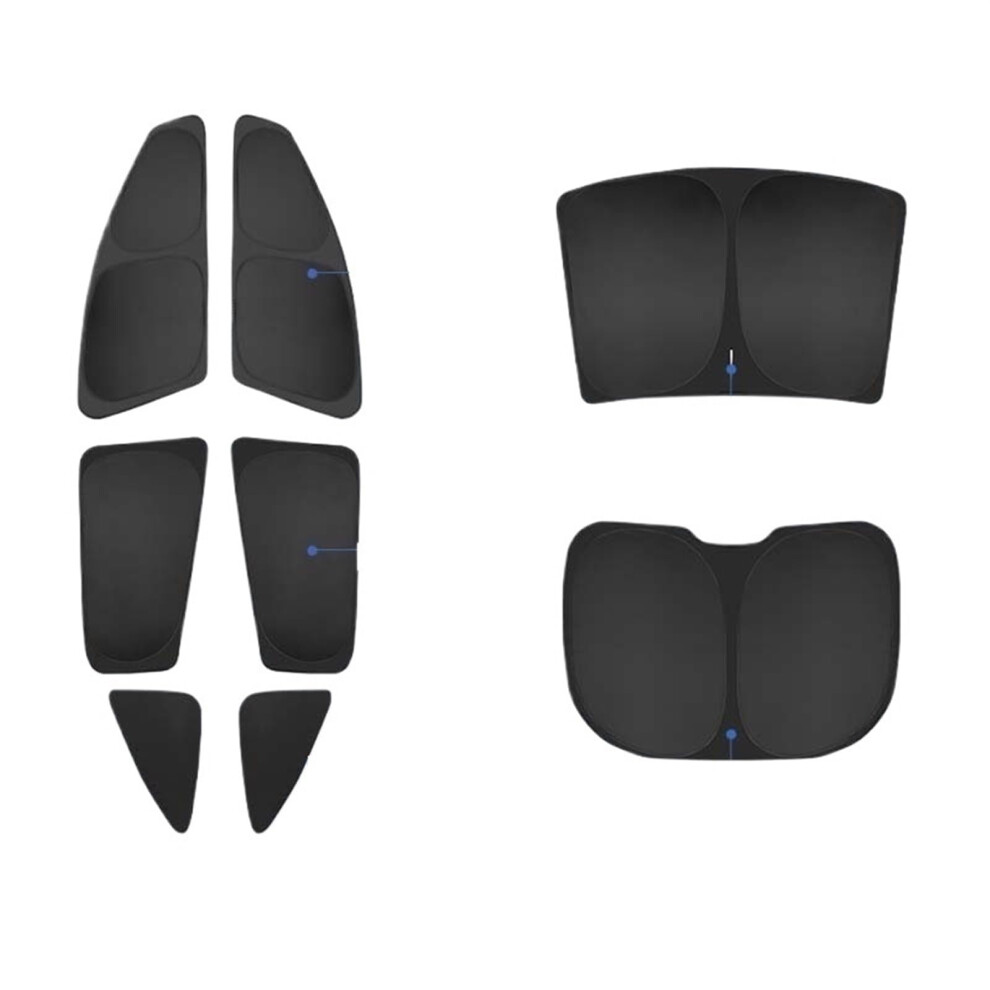 Sunshade 8Pcs Full Car Uv Heat Protection And Privacy For Camping For Tesla Model 3 Model Y 9347817378139