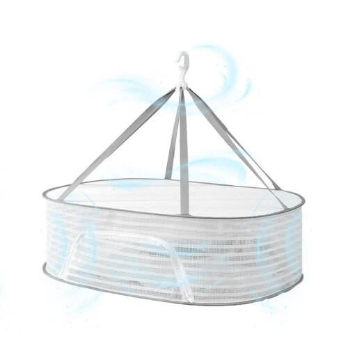 Drying Net For Frying Fishh Folded Mesh Drying Rack With Rot Hook AntiDeform Wool Sweater Hydroponic Buds