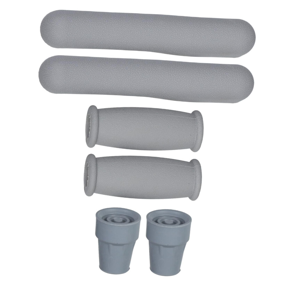 Crutch Accessories Kit NonSlip Handle and Foot Muffs for Elderly Walking Aids 2 Sets