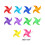 100pcs Windmill with 30m Wire Rope Fitting Pinwheels for Garden 2