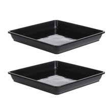 Plastic Flower Pot Drip Trays Set of 2 Gardening Lovers Present