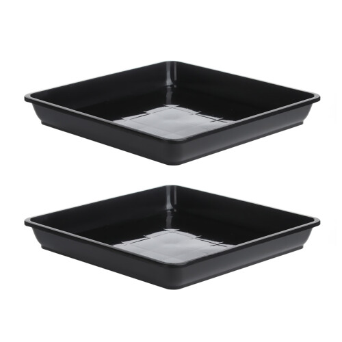 Plastic Flower Pot Drip Trays 2pcs Square Succulent Potted
