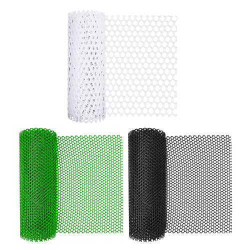 Plastic tuinafrasteringsnet kippengaas rol tuin tuin-Wit 1