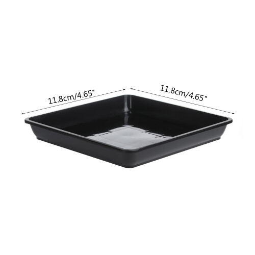 Plastic Flower Pot Drip Trays 2pcs Square Succulent Potted 2