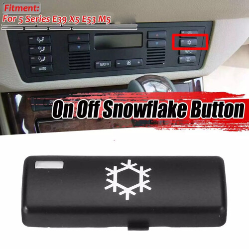 Car Climate A/C Control Panel  Off Snowflake Button Key Caps  Replacement for  5 Series E39 X5 E53 M5 1