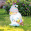 Gnome Yard Stake Easter Yard Sign Water Proof Easter Props 3