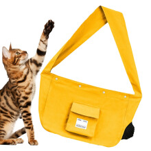 Pet Sling Carrier for Cats, Adjustable Breathable Sling for Cats and Small Dogs, LargeCapacity Tote, Portable Carrier