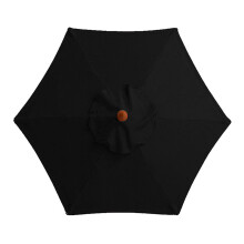 Polyester Parasol Cover Replacement Umbrella Cloth-Black