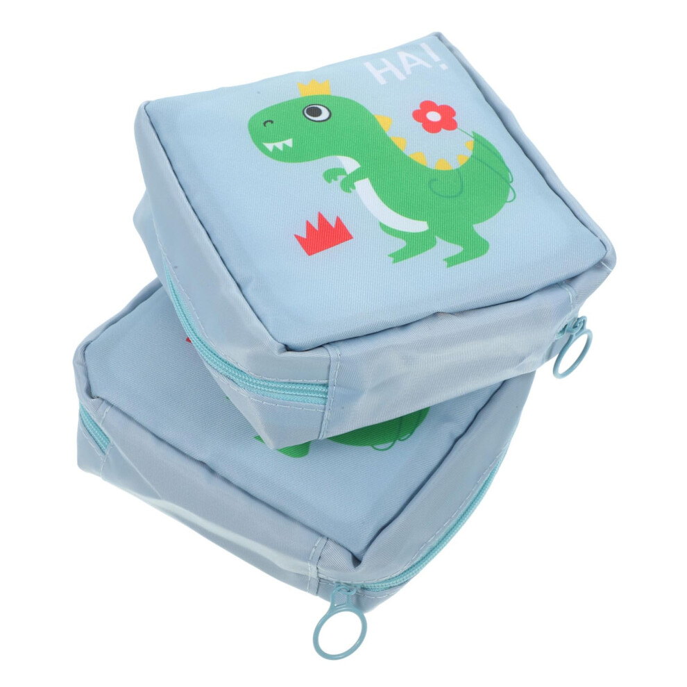 Portable Period Pouch 2 Pack Compact Sanitary Napkin Bag With Zipper For Menstrual Pad Storage School And Travel