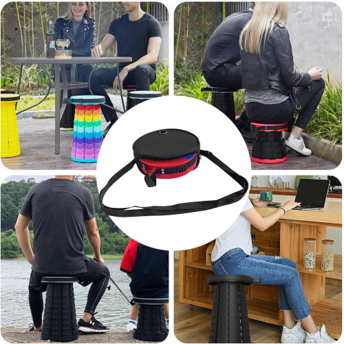 Storage Pouch for Round Stool Foldable Tripod Stool Carry Case, ScratchResistant Lightweight Protection, Camping Black 2