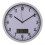 Multifunctional Wall Mounted Clock With LCD Screen Time Temperature And Humidity Measurements Silver 1