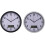 Multifunctional Wall Mounted Clock With LCD Screen Time Temperature And Humidity Measurements Silver 2