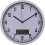 Multifunctional Wall Mounted Clock With LCD Screen Time Temperature And Humidity Measurements Silver 4