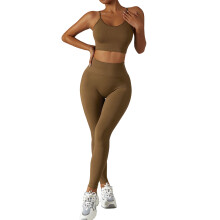 Naadloze leggings met hoge taille voor dames, ultrazachte, elastische yogabroek met vochtafvoerende stof, nauwsluitende sportlegging voor pilates en