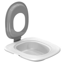 Cat Toilet Training System ABS Material Fits All Litter Boxes Reusable Trainer System AntiOdor 39.8x37x3 cm Gray